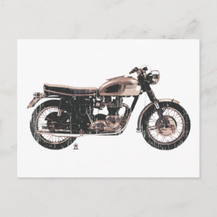 Simply Beautiful Classic Motorcycle Postcard
