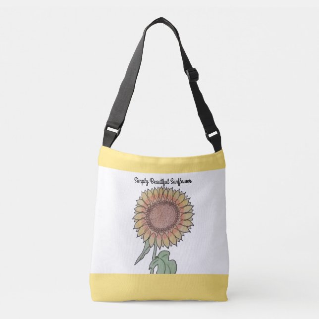 Simply Beautiful Sunflower Crossbody Bag (Front)