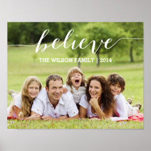 Simply Believe   Holiday Photo Poster