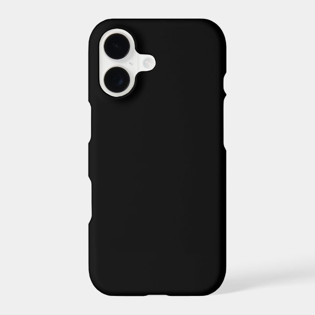 Simply Black Solid Colour Customise It (Back)
