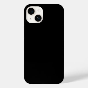 Simply Black Solid Colour Customise It Case-Mate iPhone 14 Case