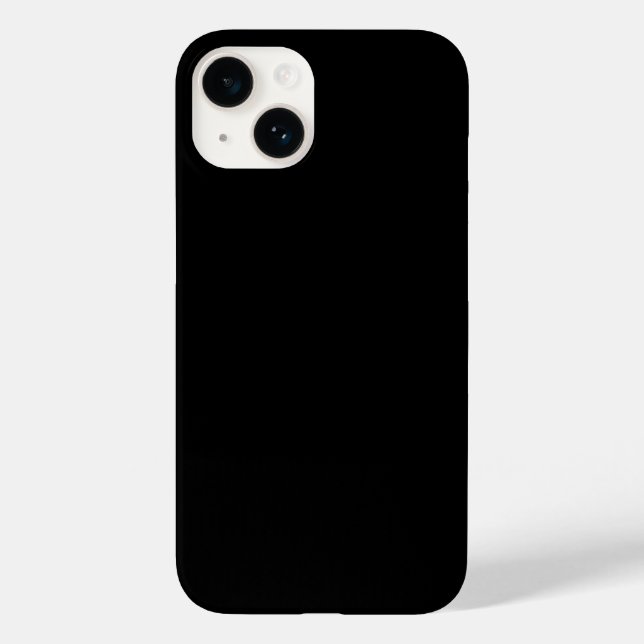 Simply Black Solid Colour Customise It Case-Mate iPhone Case (Back)