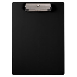 Simply Black Solid Colour Customise It Clipboard