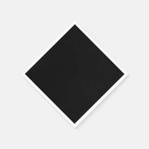 Simply Black Solid Colour Customise It Napkin