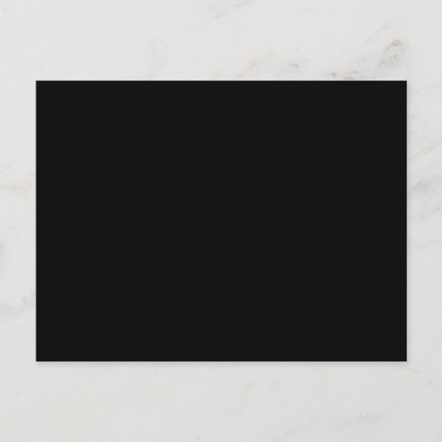 Simply Black Solid Colour Customise It Postcard (Front)