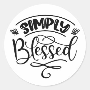 SIMPLY BLESSED CLASSIC ROUND STICKER