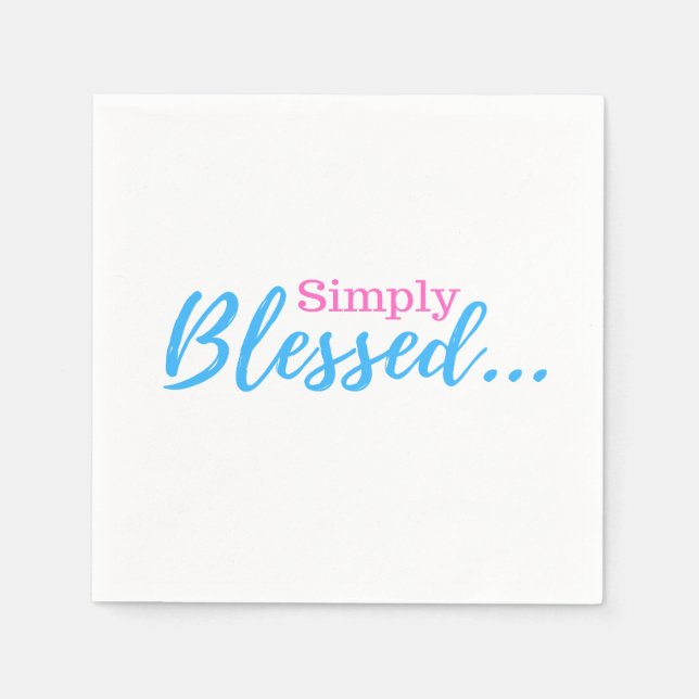 Simply Blessed inspirational Napkin (Front)