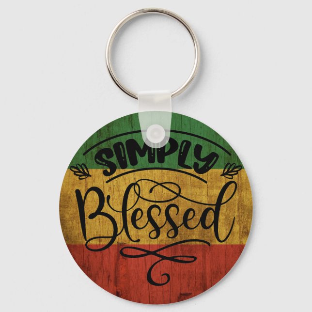 Simply Blessed Key Ring (Front)