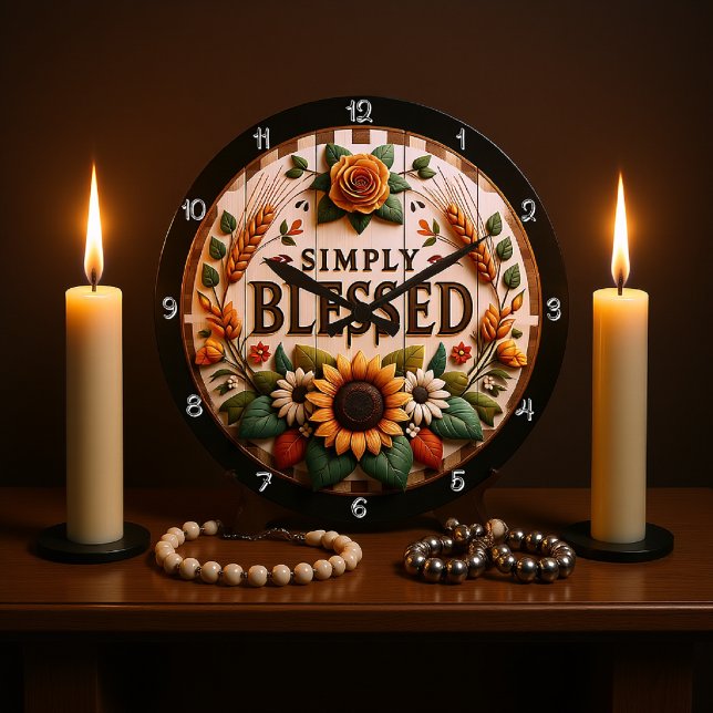 Simply Blessed Large Clock (Creator Uploaded)