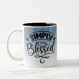 Simply Blessed Two-Tone Coffee Mug
