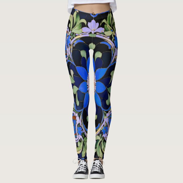 Simply Blue – Calm, Cool, and Collected Leggings (Front)