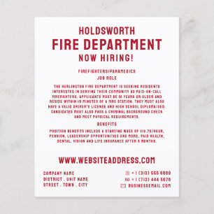 Simply Bold, Firefighter Recruitment Flyer