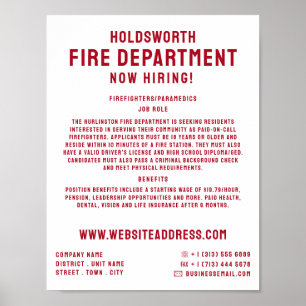 Simply Bold, Firefighter Recruitment Poster
