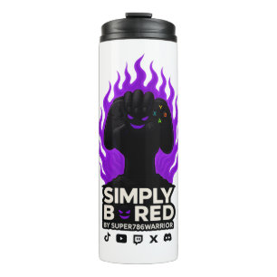 SIMPLY BORED Gaming Tumbler – Purple Flame Edition