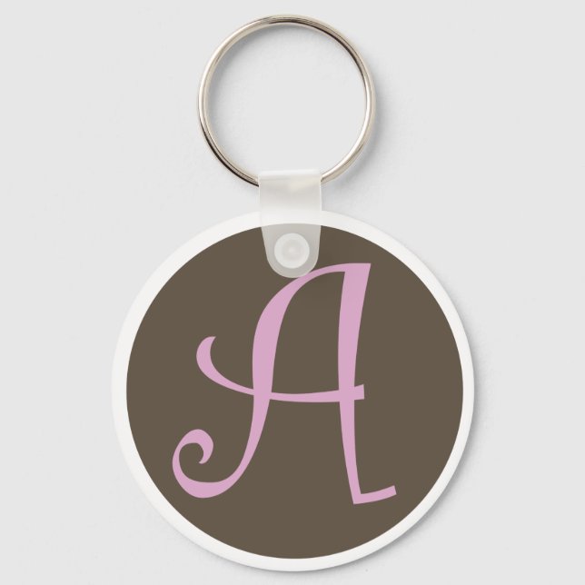 Simply Brown & Pink Keychain "A" (Front)