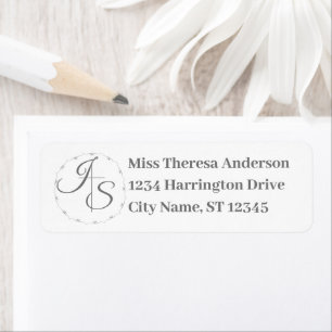 Simply Catholic Wedding  Return Address Label