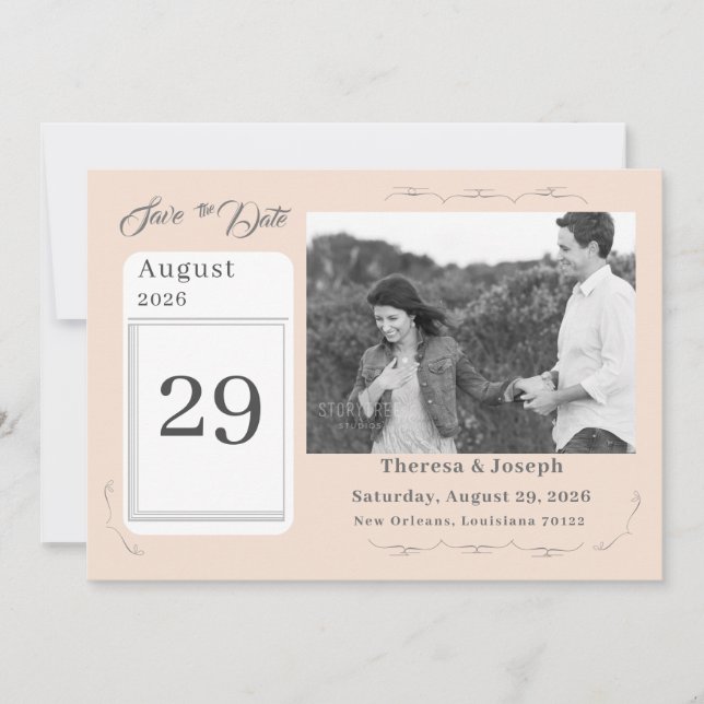 Simply Catholic Wedding Save The Date (Front)