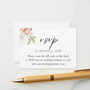 Simply Chic Budget Wedding QR Code Enclosure Card