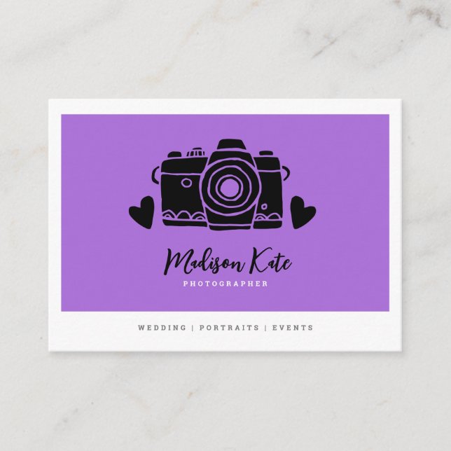 Simply Chic Camera Business Cards (Front)