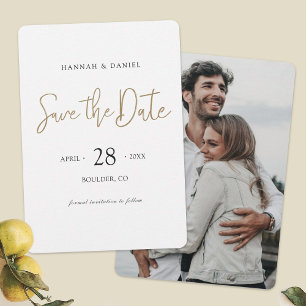 Simply Chic Custom Photo  Save The Date