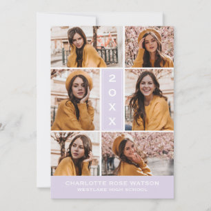 SIMPLY CHIC PHOTO COLLAGE GRADUATION INVITATION