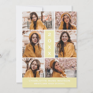 SIMPLY CHIC PHOTO COLLAGE GRADUATION INVITATION