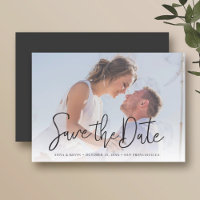 Simply Chic Photo Magnet Save the Date Invitation
