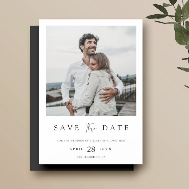 Simply Chic Photo Wedding Save the Date Magnet  (Creator Uploaded)