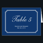 Simply Chic Wedding Table Number Card<br><div class="desc">This Simply Chic table number card instantly adds a modern,  elegant touch to your tabletop. Available in a variety of colours. Custom colours available upon request.</div>