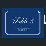 Simply Chic Wedding Table Number Card<br><div class="desc">This Simply Chic table number card instantly adds a modern,  elegant touch to your tabletop. Available in a variety of colours. Custom colours available upon request.</div>