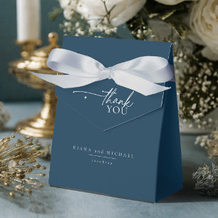 Simply Chic Wedding Thank You Prussian Blu ID1046 Favour Box