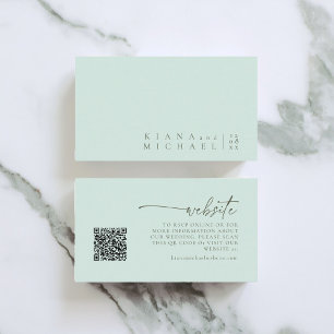 Simply Chic Wedding Website Sea Glass ID1046 Enclosure Card