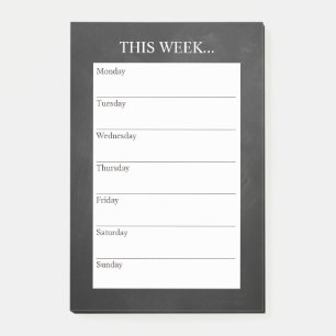 Simply Chic Weekly Planner   Chalkboard Post-it Notes