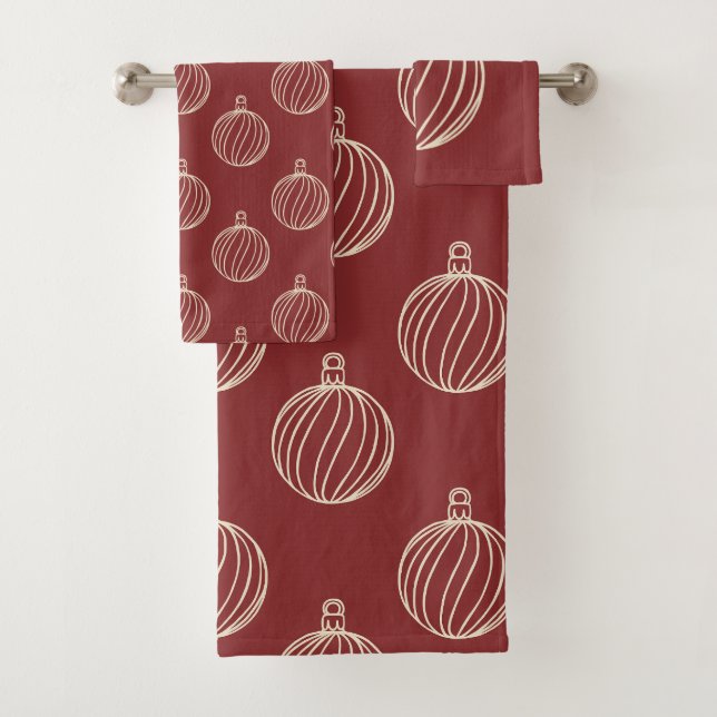 Simply Christmas Collection - Bauble Bath Towel Set (Insitu)