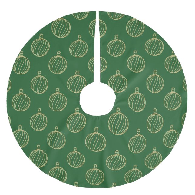 Simply Christmas Collection - Bauble Brushed Polyester Tree Skirt (Front)