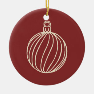 Simply Christmas Collection - Bauble Ceramic Ornament