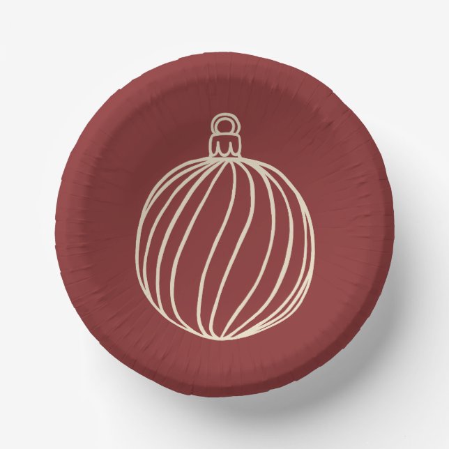 Simply Christmas Collection - Bauble Paper Plate (Front)