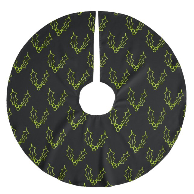 Simply Christmas Collection - Holly Brushed Polyester Tree Skirt (Front)