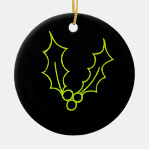 Simply Christmas Collection - Holly Ceramic Ornament