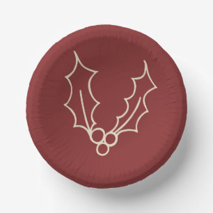 Simply Christmas Collection - Holly Paper Plate