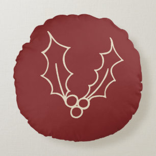 Simply Christmas Collection - Holly Round Cushion