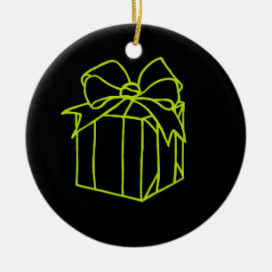 Simply Christmas Collection - Present  Ceramic Ornament