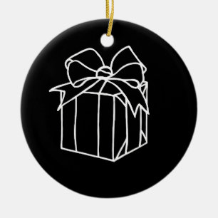 Simply Christmas Collection - Present  Ceramic Ornament