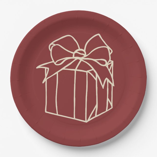Simply Christmas Collection - Present Paper Plate (Front)