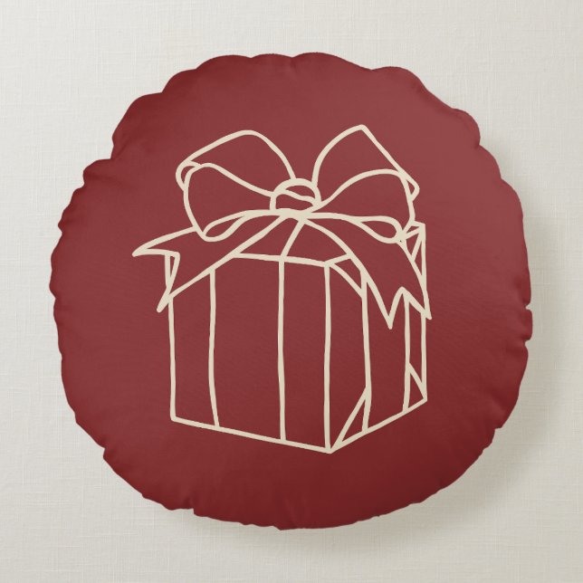 Simply Christmas Collection - Present Round Cushion (Front)