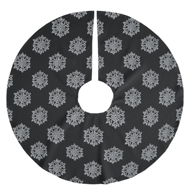 Simply Christmas Collection - Snowflake Brushed Polyester Tree Skirt (Front)