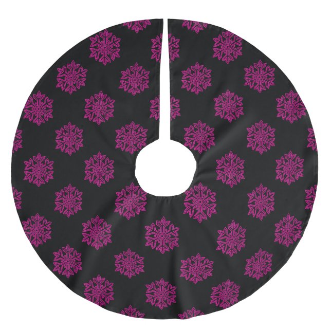 Simply Christmas Collection - Snowflake Brushed Polyester Tree Skirt (Front)