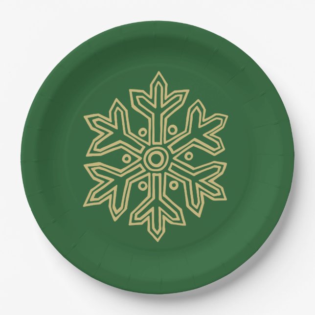 Simply Christmas Collection - Snowflake Paper Plate (Front)
