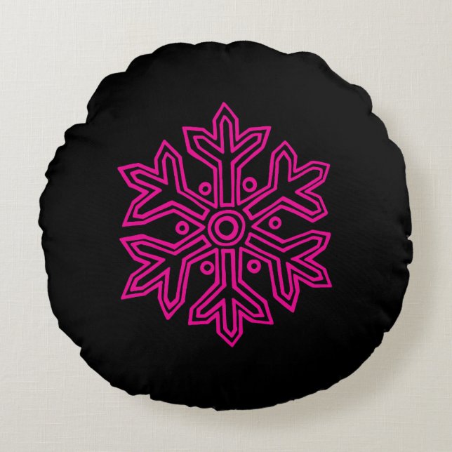 Simply Christmas Collection - Snowflake Round Cushion (Front)