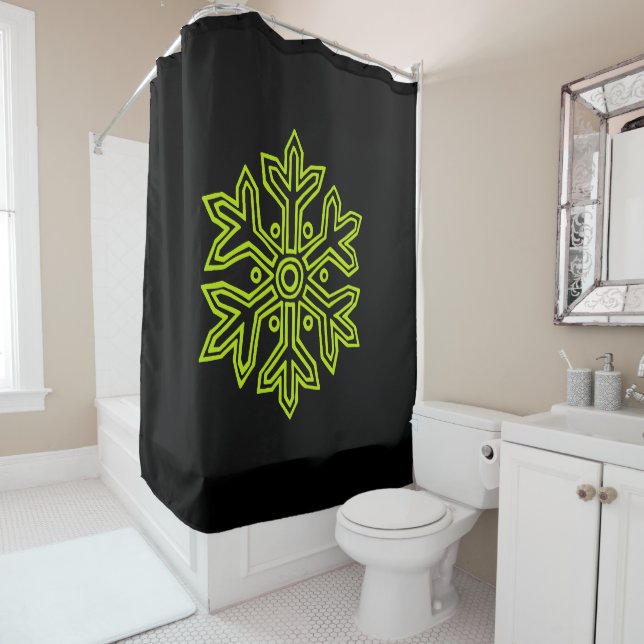 Simply Christmas Collection - Snowflake Shower Curtain (In Situ)